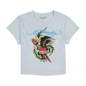 ED HARDY ⭐️eagle heart baby crop  tee